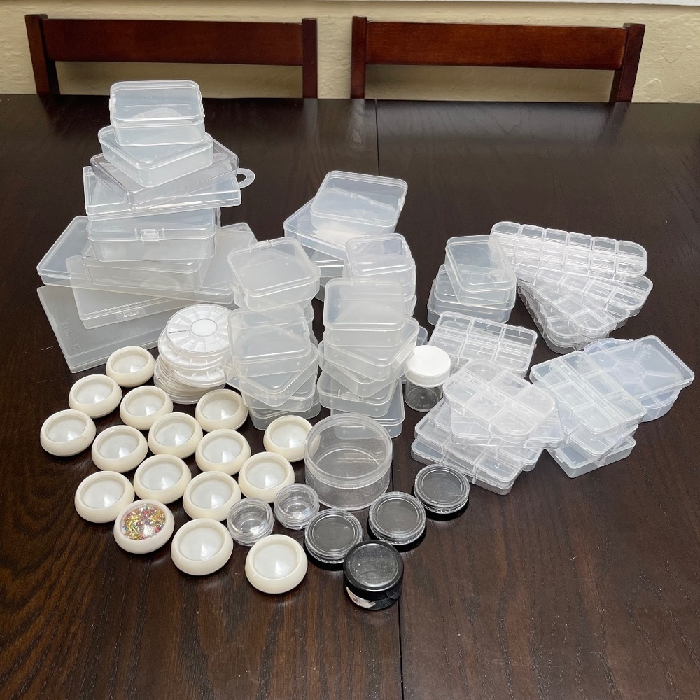 Clear and Black Storage Containers Set
